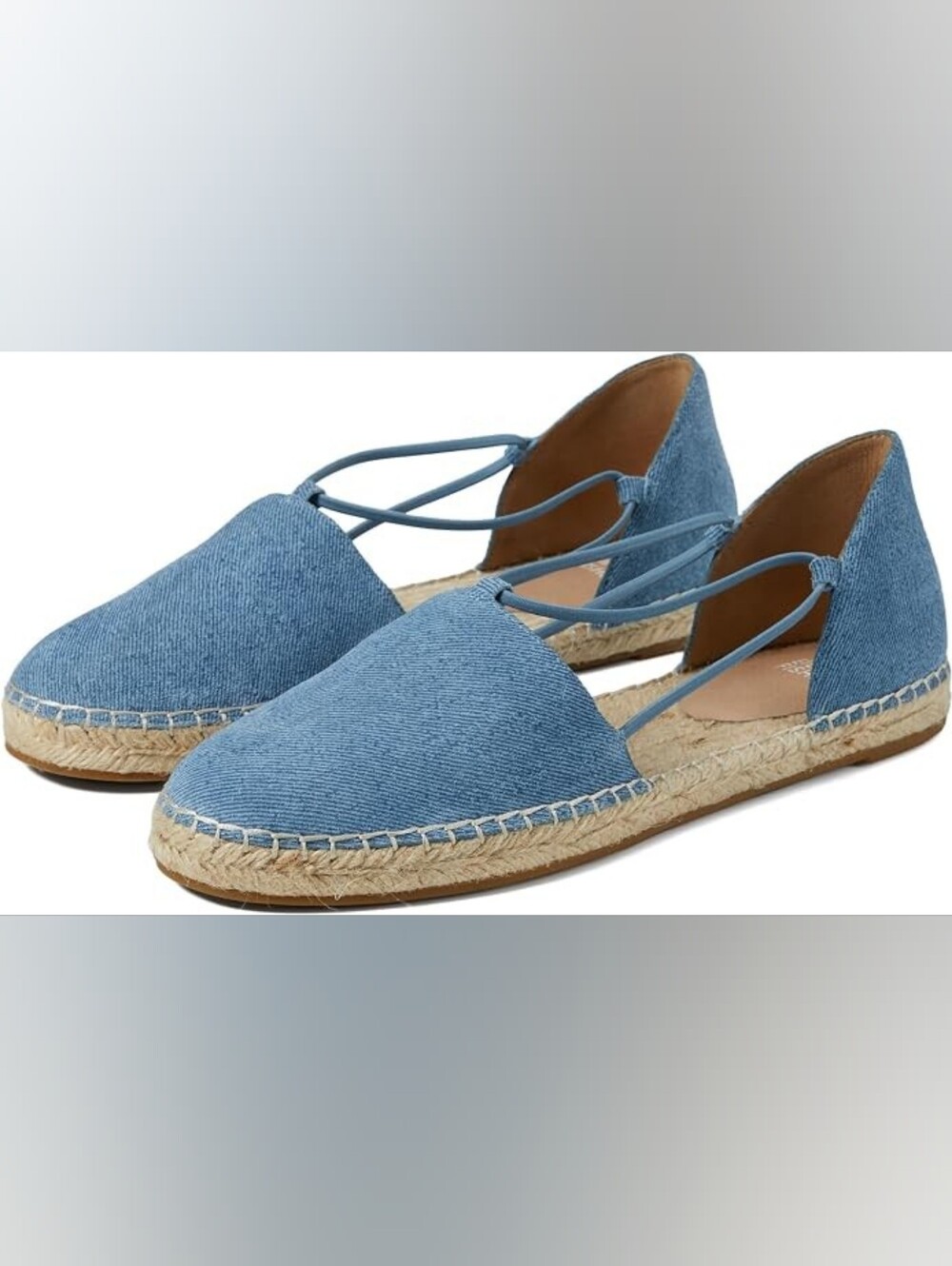 Eileen Fisher Lee Espadrille Flats with Lace Straps Size 10